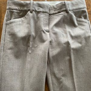 Theory tan wide wool and elastane pants